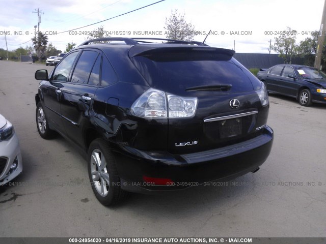 JTJGW31U082009519 - 2008 LEXUS RX 400H BLACK photo 3