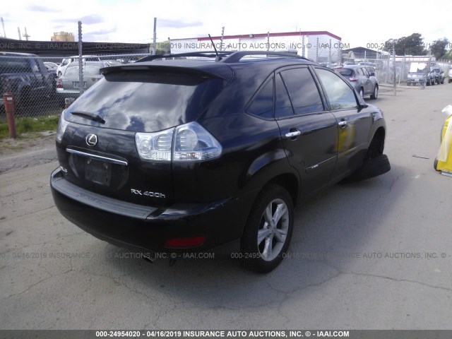 JTJGW31U082009519 - 2008 LEXUS RX 400H BLACK photo 4