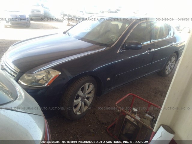 JNKBY01E56M204577 - 2006 INFINITI M45 SPORT BLUE photo 2