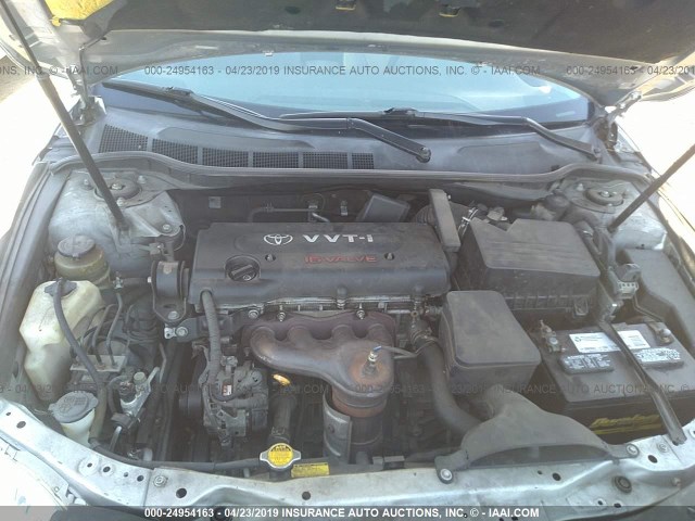 JTNBE46K373046730 - 2007 TOYOTA CAMRY NEW GENERAT CE/LE/XLE/SE SILVER photo 10