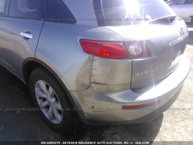 JNRAS08W35X212784 - 2005 INFINITI FX35 GRAY photo 6