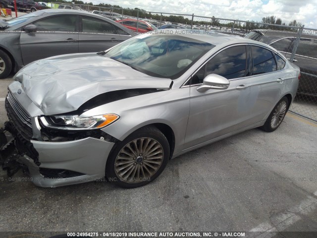 3FA6P0K97GR400722 - 2016 FORD FUSION TITANIUM SILVER photo 2