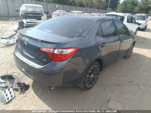 2T1BURHE1EC105452 - 2014 TOYOTA COROLLA L/LE/LE PLS/PRM/S/S PLS GRAY photo 4