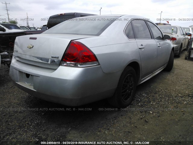 2G1WA5EK8A1107763 - 2010 CHEVROLET IMPALA LS SILVER photo 4