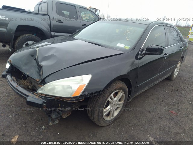 1HGCM56317A117818 - 2007 HONDA ACCORD SE BLACK photo 2