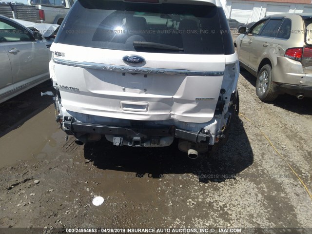 1FM5K7F80DGB91806 - 2013 FORD EXPLORER LIMITED WHITE photo 6