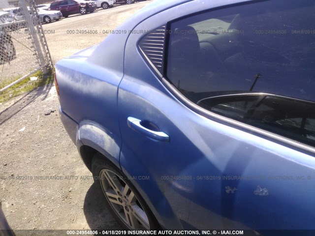 1B3LC56R98N593347 - 2008 DODGE AVENGER SXT BLUE photo 6