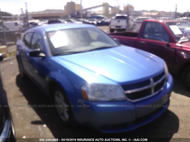 1B3LC56R98N593347 - 2008 DODGE AVENGER SXT BLUE photo 7