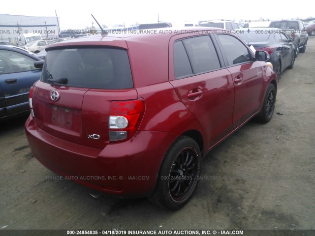 JTKKU10498J026195 - 2008 TOYOTA SCION XD RED photo 4