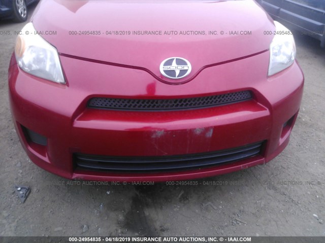 JTKKU10498J026195 - 2008 TOYOTA SCION XD RED photo 6