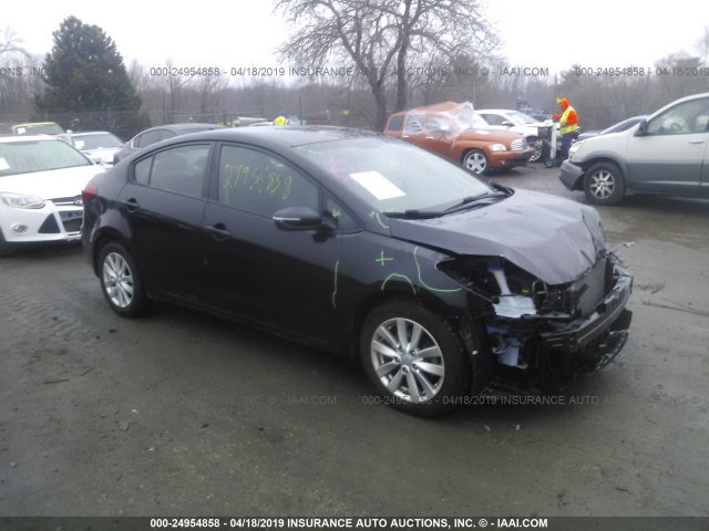 KNAFX4A66E5146071 - 2014 KIA FORTE LX BLACK photo 1