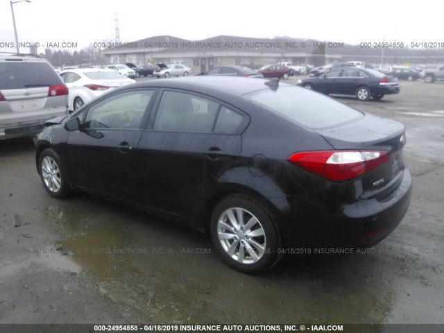 KNAFX4A66E5146071 - 2014 KIA FORTE LX BLACK photo 3