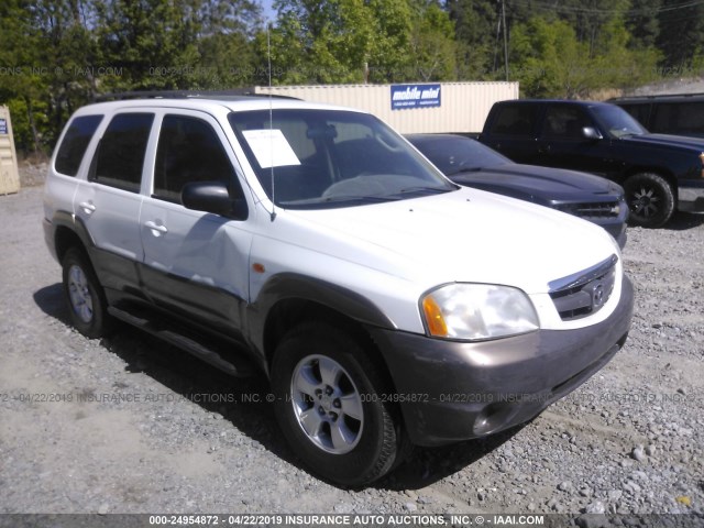 4F2CZ94154KM27386 - 2004 MAZDA TRIBUTE LX WHITE photo 1