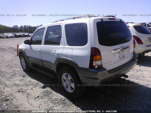 4F2CZ94154KM27386 - 2004 MAZDA TRIBUTE LX WHITE photo 3