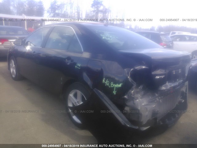 4T1BF1FK5DU709491 - 2013 TOYOTA CAMRY L/SE/LE/XLE 黑色 照片 3