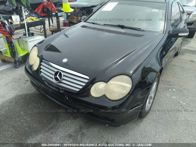 WDBRN40JX3A448302 - 2003 MERCEDES-BENZ C 230K SPORT COUPE BLACK photo 6