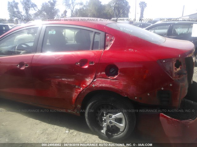 KNADM4A30D6250814 - 2013 KIA RIO LX RED photo 6