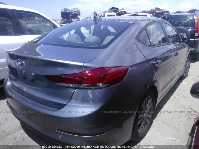 5NPD84LF5JH318217 - 2018 HYUNDAI ELANTRA SEL/VALUE/LIMITED GRAY photo 4