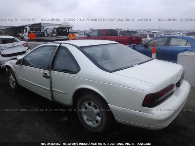 1FALP62WXSH184449 - 1995 FORD THUNDERBIRD LX WHITE photo 3