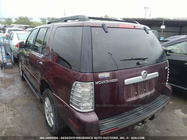 4M2EU47E77UJ19602 - 2007 MERCURY MOUNTAINEER LUXURY BURGUNDY photo 3