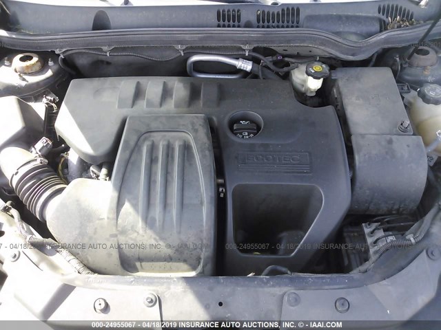 1G1AL55F767649518 - 2006 CHEVROLET COBALT LT BLACK photo 10