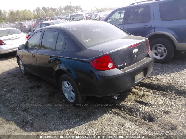 1G1AL55F767649518 - 2006 CHEVROLET COBALT LT BLACK photo 3