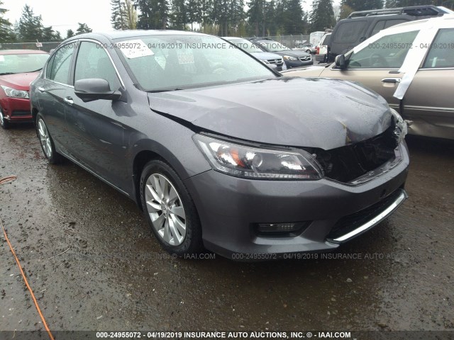 1HGCR2F88FA266396 - 2015 HONDA ACCORD EXL GRAY photo 1