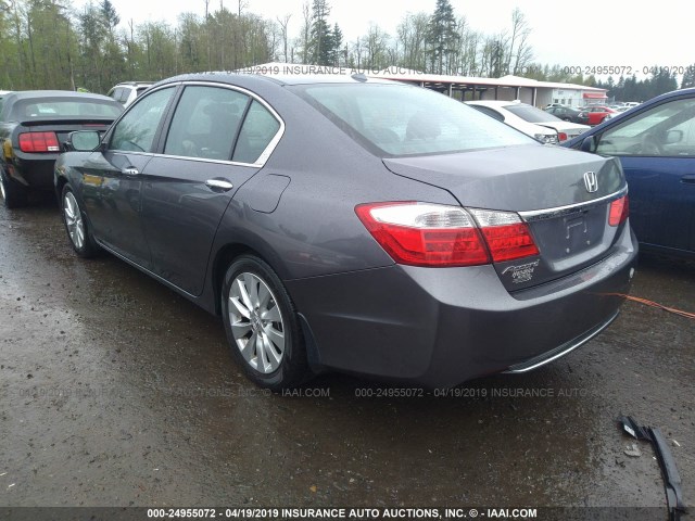 1HGCR2F88FA266396 - 2015 HONDA ACCORD EXL GRAY photo 3