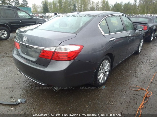 1HGCR2F88FA266396 - 2015 HONDA ACCORD EXL GRAY photo 4