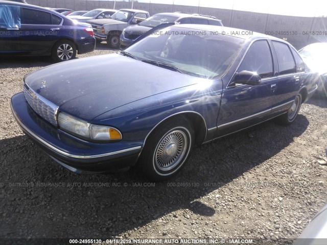 1G1BL52P3TR117717 - 1996 CHEVROLET CAPRICE / IMPALA CLASSIC/SS BLUE photo 2