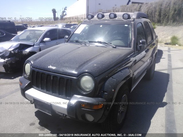 1J4GK38K04W282590 - 2004 JEEP LIBERTY RENEGADE BLACK photo 2