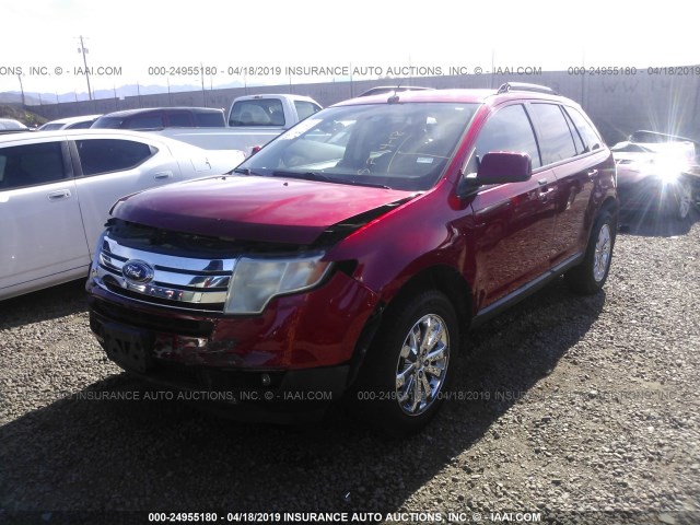 2FMDK3JC4ABA49395 - 2010 FORD EDGE SEL RED photo 2