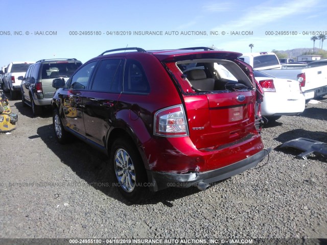 2FMDK3JC4ABA49395 - 2010 FORD EDGE SEL RED photo 3