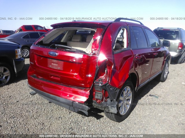 2FMDK3JC4ABA49395 - 2010 FORD EDGE SEL RED photo 4