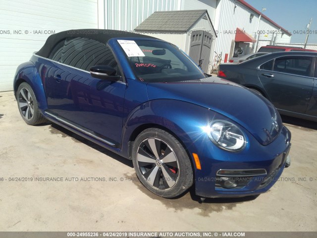 3VW7S7AT5DM825123 - 2013 VOLKSWAGEN BEETLE TURBO BLUE photo 1