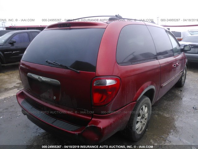 2C4GP54L55R103178 - 2005 CHRYSLER TOWN & COUNTRY TOURING RED photo 4