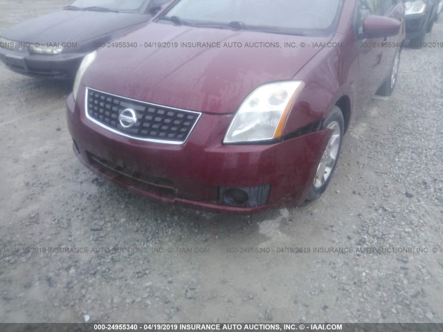 3N1AB61E07L605387 - 2007 NISSAN SENTRA 2.0/2.0S/2.0SL RED photo 6