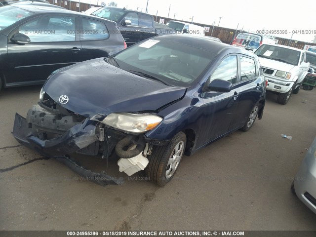 2T1KE40E09C021477 - 2009 TOYOTA COROLLA MATRIX S BLUE photo 2