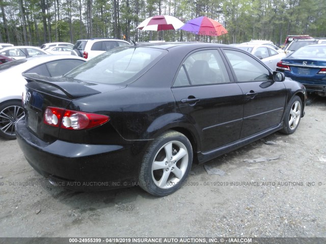 1YVHP80D745N20585 - 2004 MAZDA 6 S BLACK photo 4