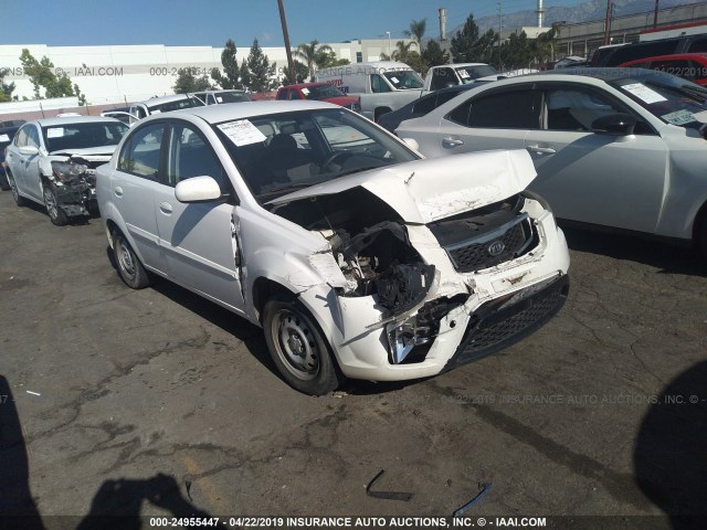 KNADH4A30A6600913 - 2010 KIA RIO LX/SX WHITE photo 1