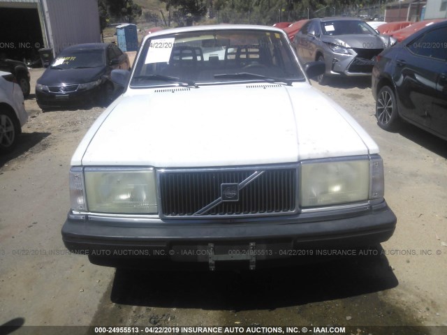 YV1AX8844K1339003 - 1989 VOLVO 244 DL/GL WHITE photo 6