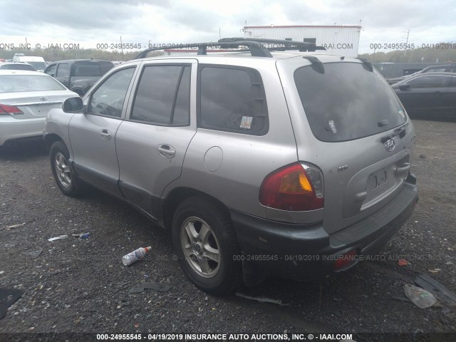 KM8SC73D32U325188 - 2002 HYUNDAI SANTA FE GLS/LX SILVER photo 3