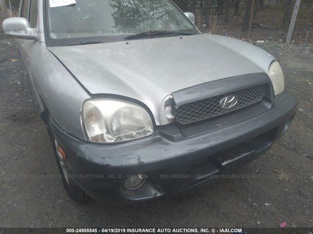 KM8SC73D32U325188 - 2002 HYUNDAI SANTA FE GLS/LX SILVER photo 6