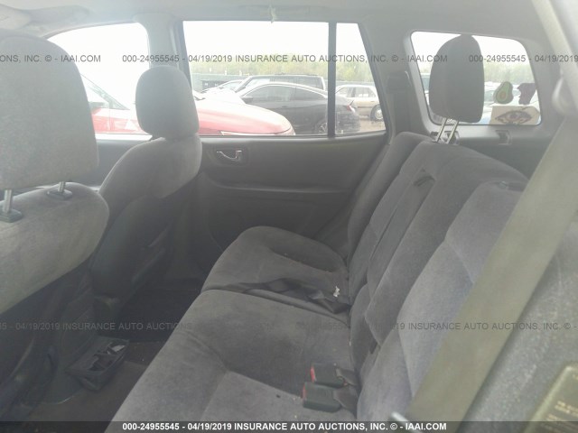 KM8SC73D32U325188 - 2002 HYUNDAI SANTA FE GLS/LX SILVER photo 8