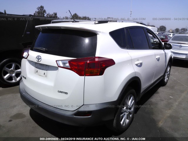 2T3YFREV9EW112518 - 2014 TOYOTA RAV4 LIMITED WHITE photo 4