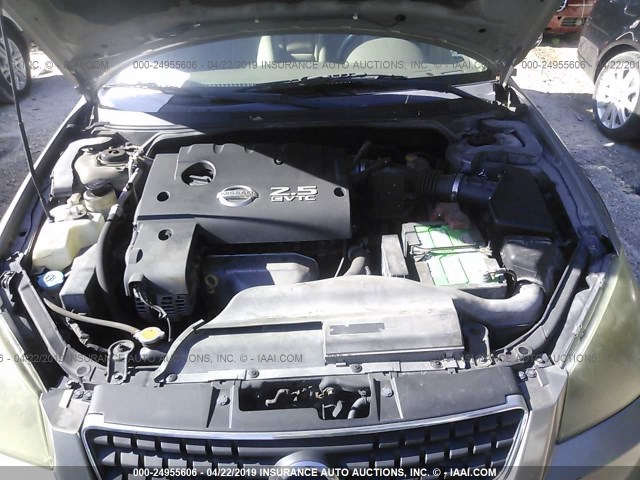 1N4AL11D15C953220 - 2005 NISSAN ALTIMA S/SL SILVER photo 10