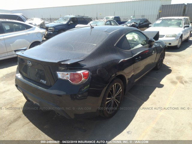 JF1ZNAA12D2731776 - 2013 TOYOTA SCION FR-S BLACK photo 4