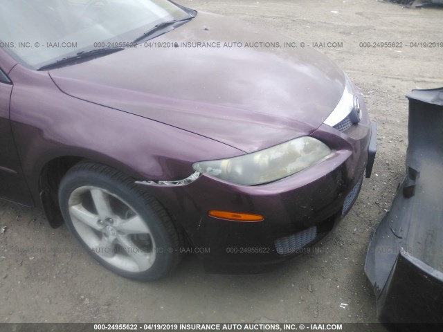 1YVHP80D965M27425 - 2006 MAZDA 6 S BURGUNDY photo 6