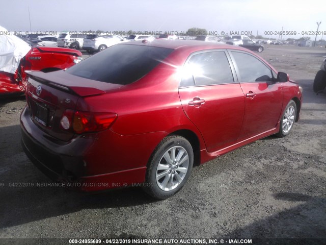 2T1BU4EE5AC427271 - 2010 TOYOTA COROLLA S/LE/XLE RED photo 4