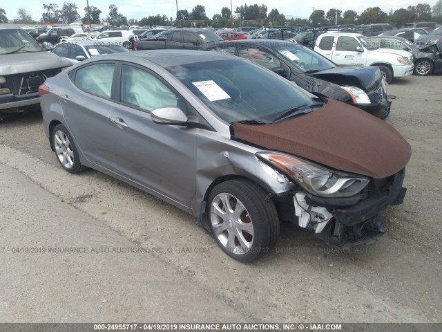 KMHDH4AE7CU226735 - 2012 HYUNDAI ELANTRA GLS/LIMITED GRAY photo 1